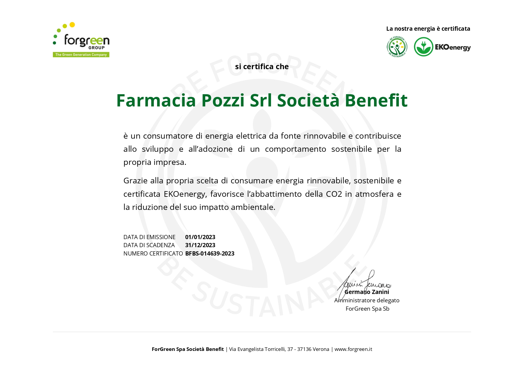 Farmacia certificata in Italia